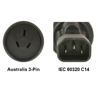 AU to IEC 60320 C14 Power Plug Adapter