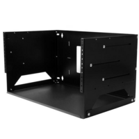 Wall-Mount Server Rack with Built-in Shelf - Solid Steel - 4U - StarTech.com 4U Wall-Mount Server Rack with Built-in Shelf - Solid Steel - Adjustable 