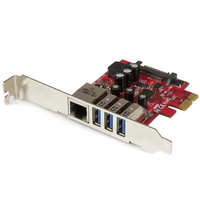 Startech PCIe Adapter - 3x USB 3.0  1x 1Gbps Ethernet