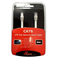 8Ware Cat6 Ethernet Cable 1m - White Flat