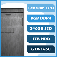 Sandstorm Gaming PC - Pentium, 8GB DDR4, 240GB SSD + 1TB, GTX1650, Win11